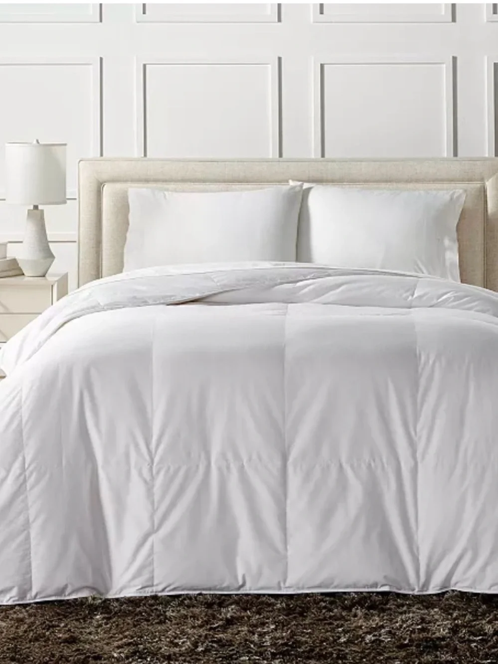 Charter Club Premium White Down Comforter Light Weight FULL / QUEEN White